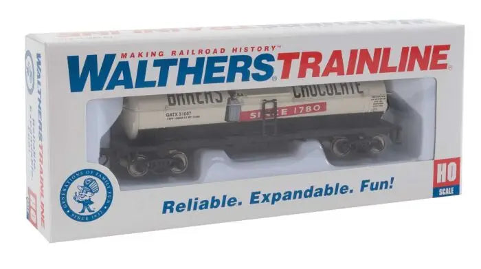 WalthersTrainline 931-1615 HO Scale Single Dome Tank Car Baker's Chocolate GATX #31057