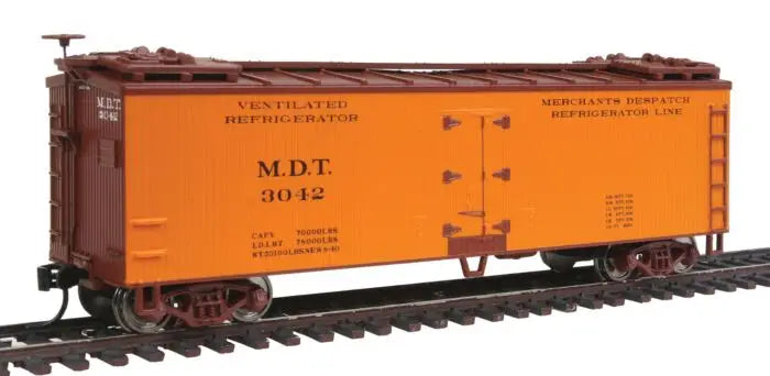 WalthersMainline 910-3653 HO Scale 40' Double Sheathed Reefer w/ Wood Ends Merchants Despatch MDT #3042