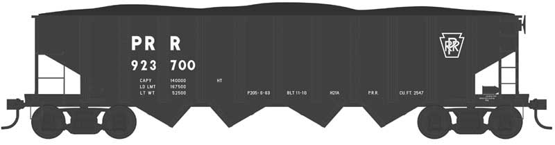 Bowser 43016 HO Scale, H21a 4 Bay Hopper, Pennsylvania PRR #923700