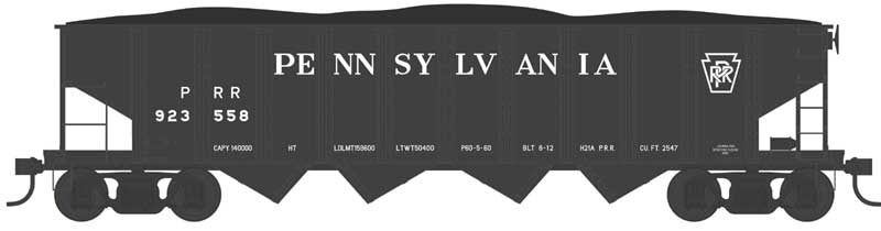 Bowser 43020 HO Scale, H21a 4 Bay Hopper, Pennsylvania PRR #923570