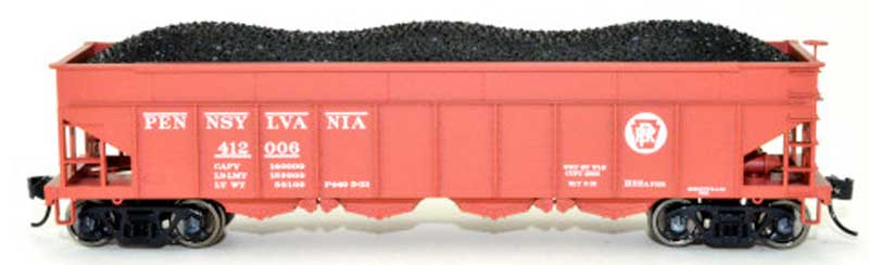 Bowser 43051 HO Scale, H22a 4 Bay Hopper, Pennsylvania PRR #43051