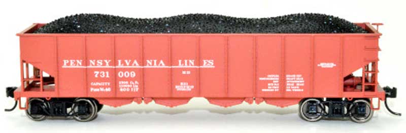 Bowser 43060 HO Scale, H21 4 Bay Hopper, Pennsylvania PRR #731126