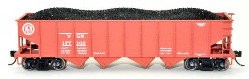 Bowser 43064 HO Scale, H21 4 Bay Hopper, Virginian VGN #177102