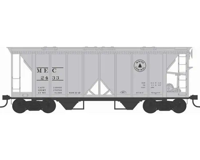 Bowser 43277 HO Scale, 70 Ton Covered Hopper, Maine Central #2433
