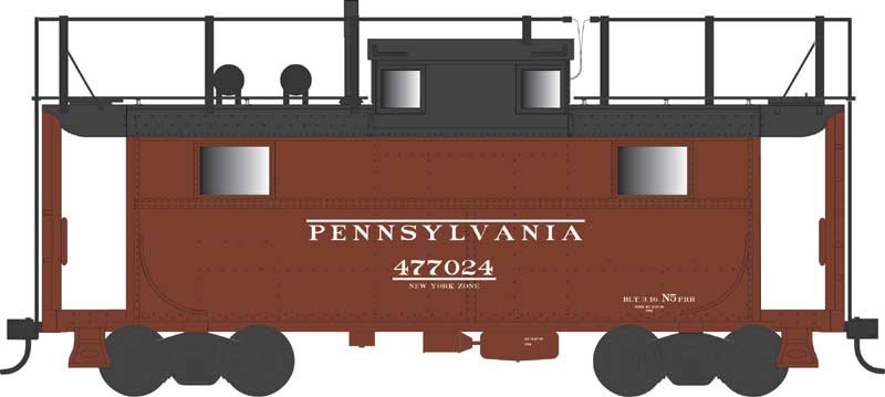 Bowser 43360 HO Scale N5 Caboose Pennsylvania #477024 w/ TrainPhone NY Zone