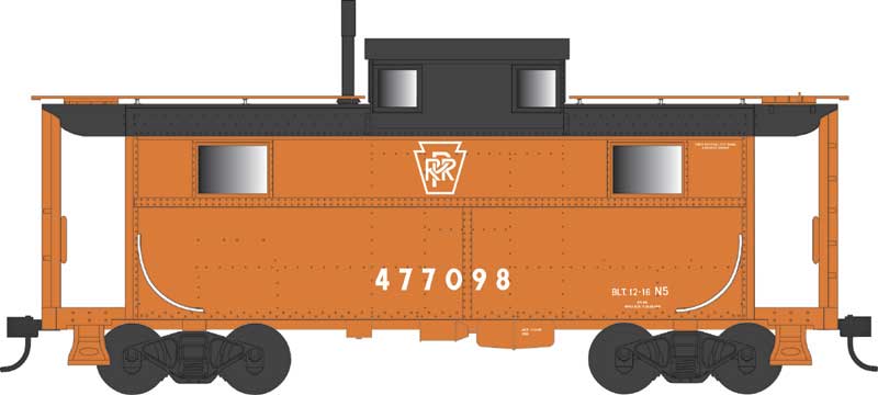 Bowser 43366 HO Scale N5 Caboose Pennsylvania #477188 Orange