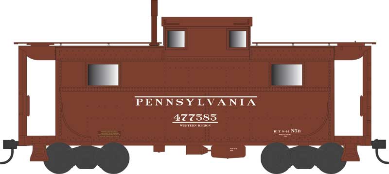 Bowser 43376 HO Scale N5b Caboose Pennsylvania #477625 Early Western Region