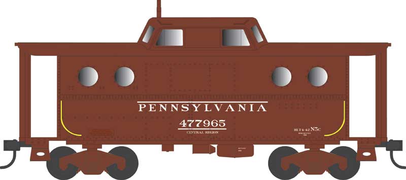 Bowser 43384 HO Scale N5c Caboose Pennsylvania #477969 Early Central Region