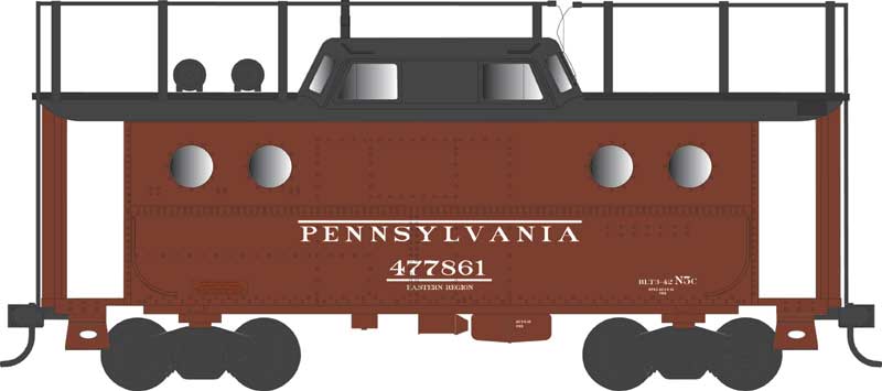 Bowser 43386 HO Scale N5c Caboose Pennsylvania #477994 Early Eastern Region w/ TrainPhone