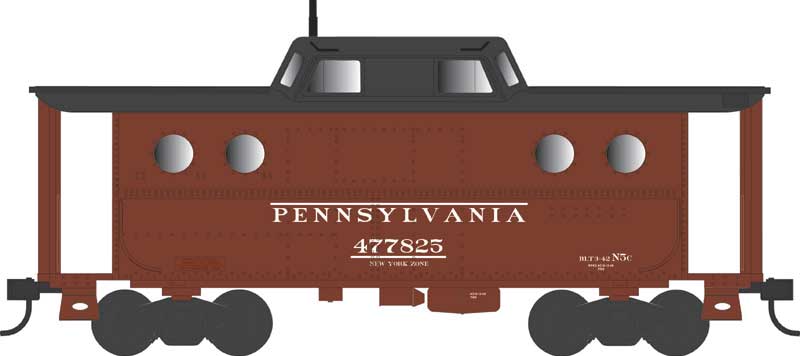 Bowser 43390 HO Scale N5c Caboose Pennsylvania #477827 Early New York Zone
