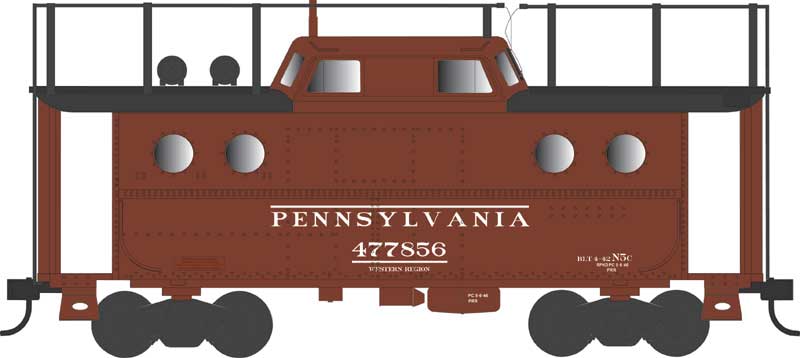 Bowser 43392 HO Scale N5c Caboose Pennsylvania #477927 Early Western Region w/ TrainPhone