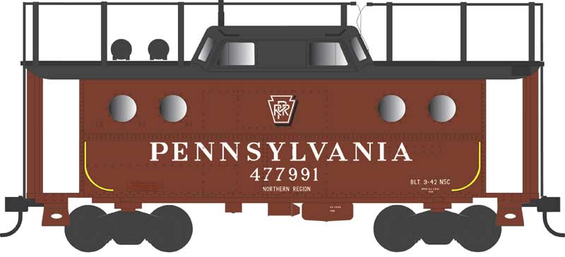 Bowser 43397 HO Scale N5c Caboose Pennsylvania #477995 Shadow Keystone North Region w/ TrainPhone