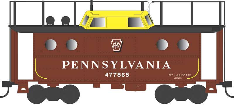 Bowser 43404 HO Scale N5c Caboose Pennsylvania #477865 Shadow Keystone w/ TrainPhone
