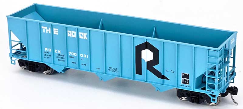 Bowser 43541 HO Scale 100 Ton Hopper Rock Island #701106 Blue