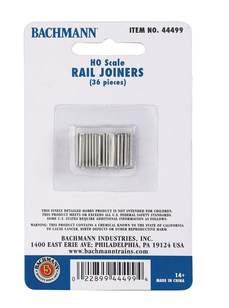 Bachmann 44499 HO Scale, Rail Joiners (36 pieces)