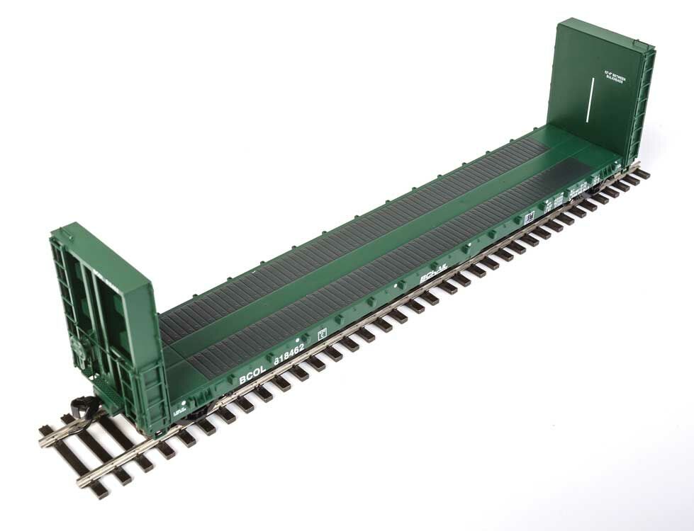 WalthersProto 920-104315 HO Scale, 50' CC&F Bulkhead Flatcar, British Columbia BCOL #818462