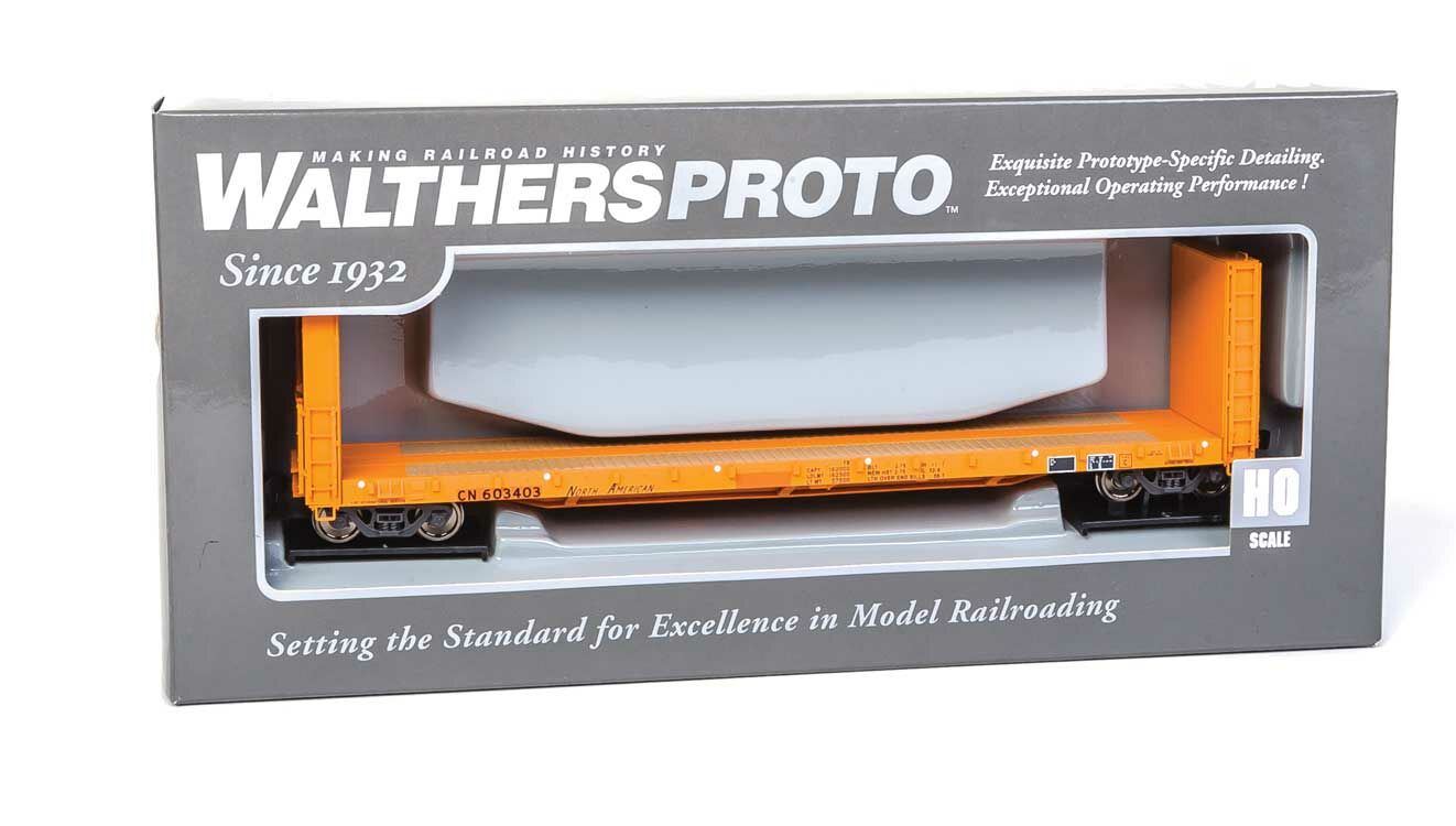 WalthersProto 920-104319 HO Scale, 50' CC&F Bulkhead Flatcar, Canadian National CN #603403