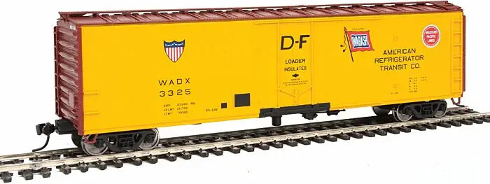 WalthersMainline 910-2828 HO Scale 50' PC&F Insulated Box Car American Refrigerator Transit WADX #3325