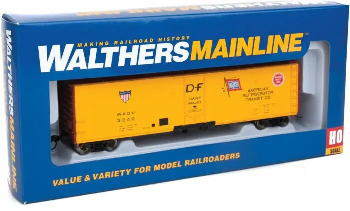 WalthersMainline 910-2829 HO Scale, 50' PC&F Insulated Box Car, American Refrigerator Transit WADX #3349