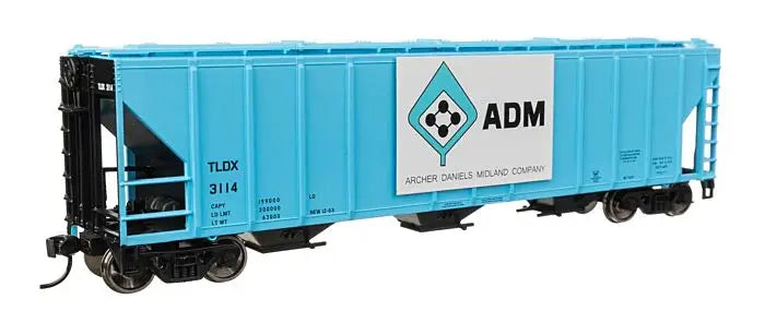 WalthersMainline 910-49402 HO Scale 50' PS-CD 4427 3-Bay Covered Hopper Archer Daniels Midland TLDX #3120