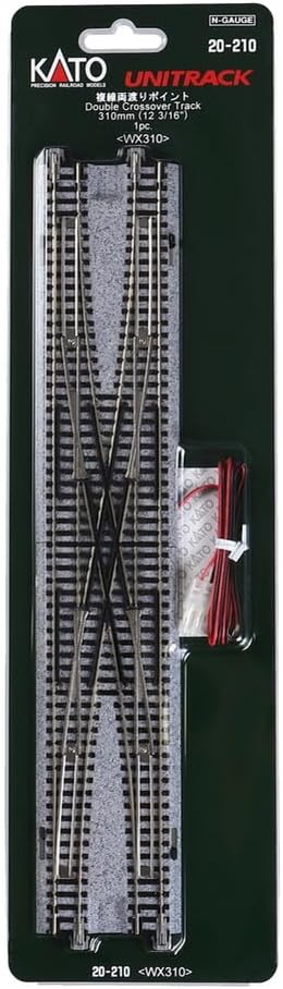 KATO 20-210 N Scale Double Crossover Track, UniTrack, 310mm (12 3/16")