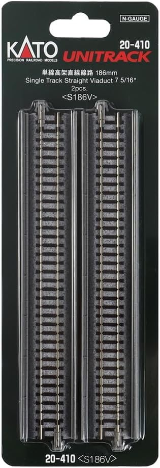 KATO 20-410 N Scale Unitrack Single Track Straight Viaduct 186mm 7-5/16" (2 pcs)