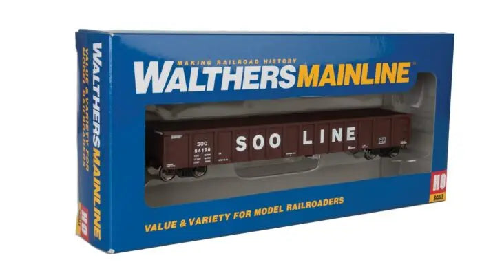 WalthersMainline 910-6231 HO Scale, 53' Railgon Gondola, SOO Line SOO #64120