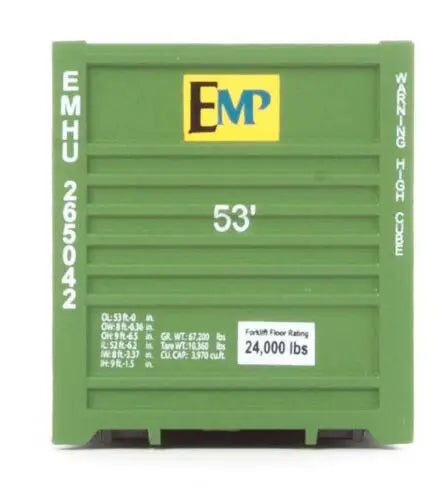 Walthers 949-8530 HO Scale 53' Singamas Container EMP