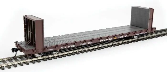 WalthersMainline 910-5876 HO Scale 60' PS Bulkhead Flatcar Trailer Train PTTX #90663