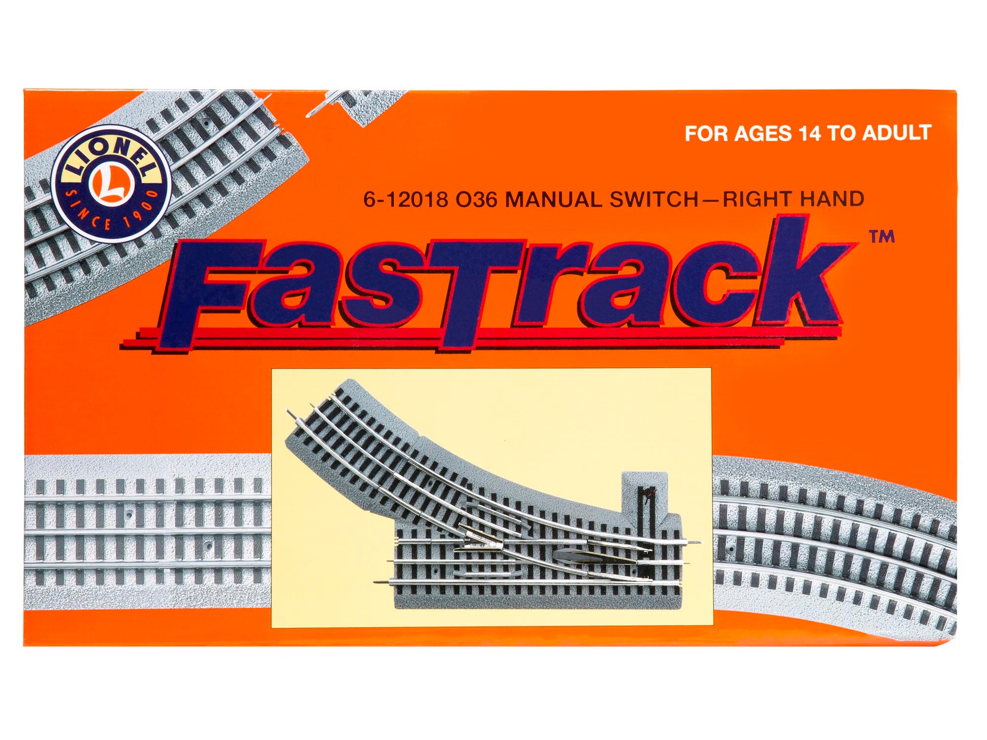 Lionel 6-12018 O, FasTrack O36 Manual Switch — Right Hand