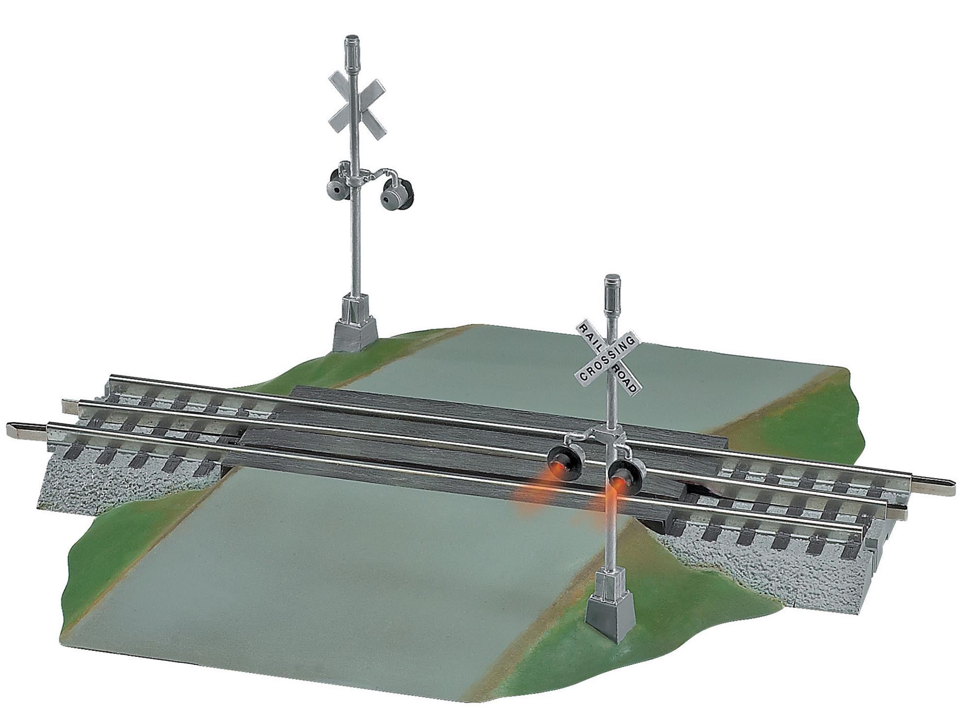 Lionel 6-12052 O, FasTrack Grade Crossing With Flashers