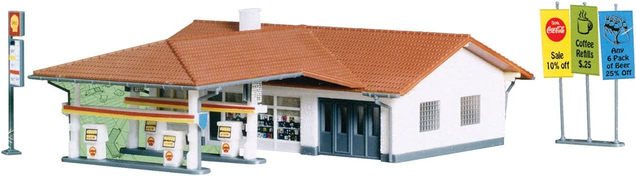 Model Power 2622 N Scale Service Station & Mart Buidling