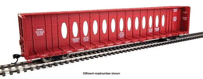 WalthersMainline 910-50721 HO Scale 72' Centerbeam Flatcar W/ Opera Windows Northwestern Oklahoma NOKL #732090