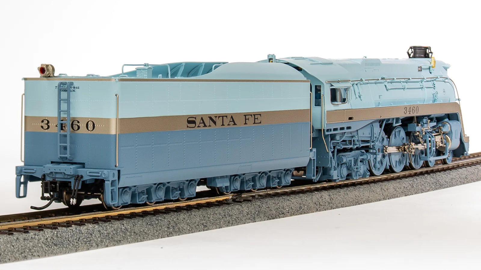 Broadway Limited 7355 HO Scale, 7355 ATSF BLUE GOOSE, Santa Fe #3460, 1951 - 1953 APPEARANCE (Paragon4 Sound/DC/DCC)