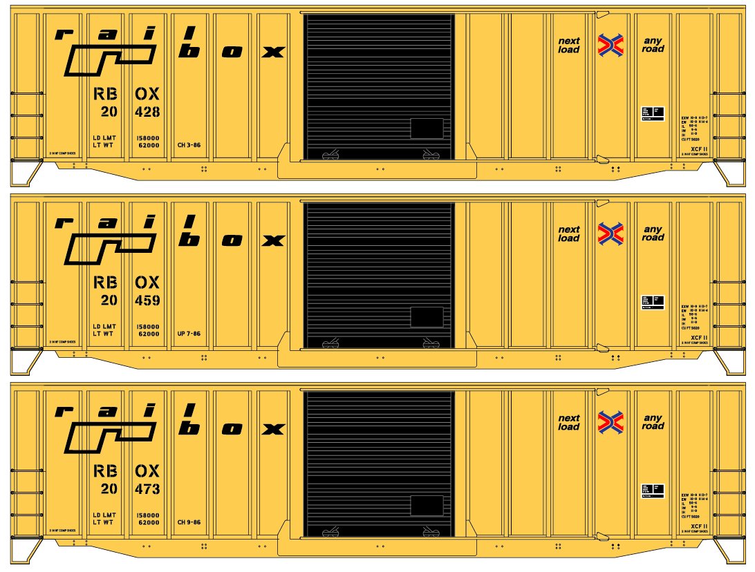Accurail 8159 HO Scale, 50' Exterior Post Welded Steel Boxcar, Railbox RBOX