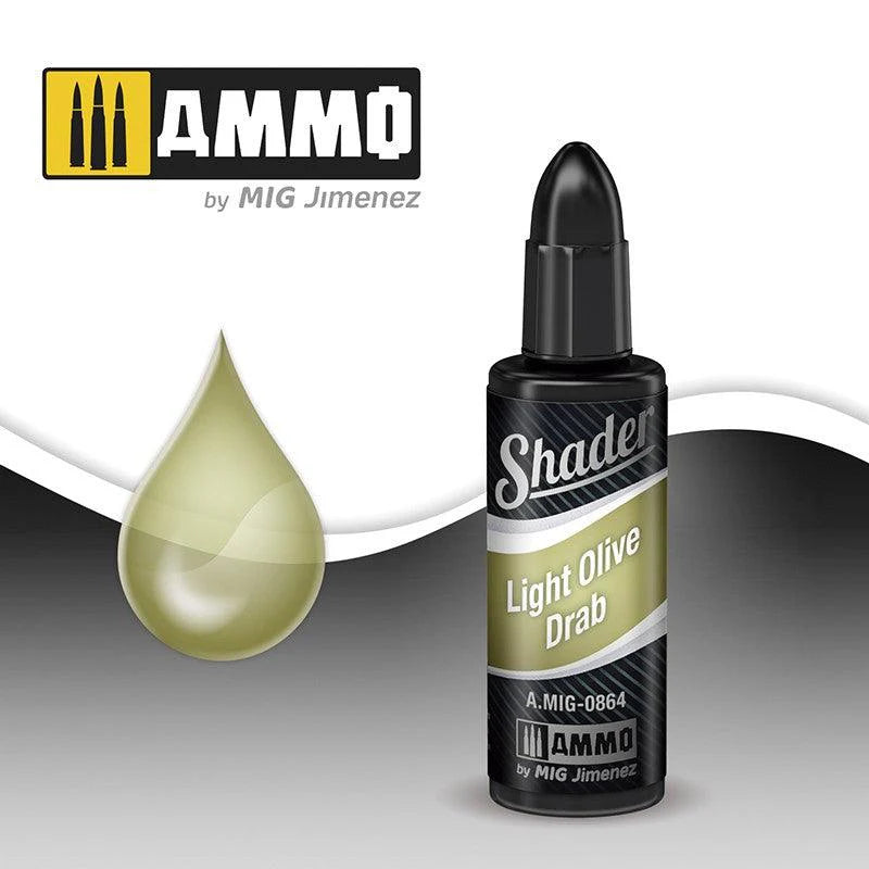Ammo by MIG 864 MULTI Scale Light Olive Drab Shader Modeling Paint (10mL e)