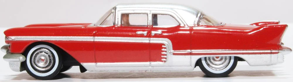 Oxford Diecast 87CE57002 HO Scale 1957-1965 Cadillac Eldorado Brougham - Assembled, Dakota Red