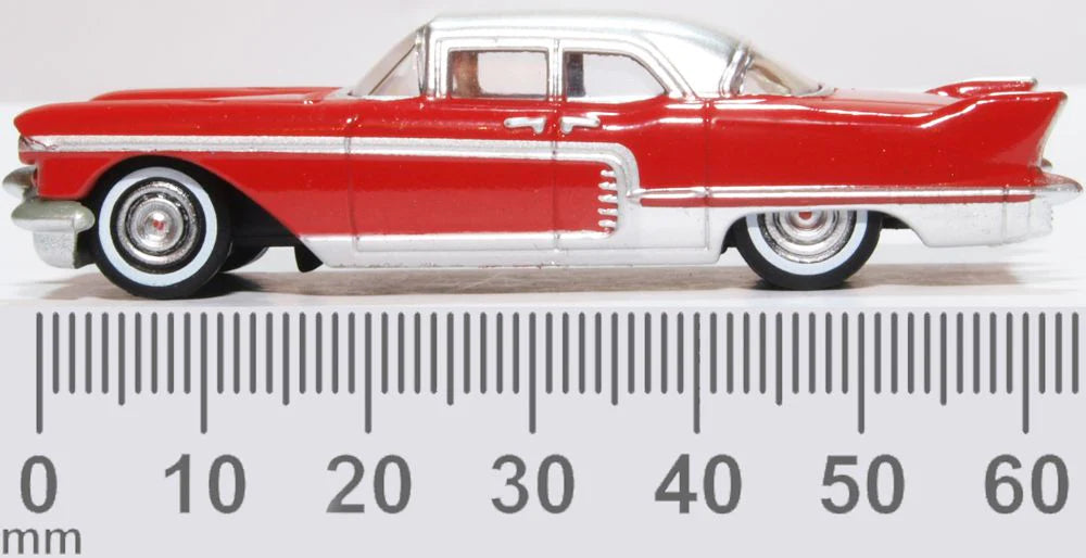 Oxford Diecast 87CE57002 HO Scale 1957-1965 Cadillac Eldorado Brougham - Assembled, Dakota Red