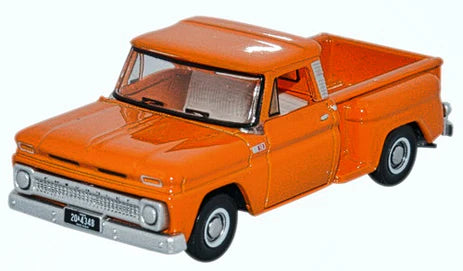 Oxford Diecast 87CP65002 HO Scale Chevrolet Stepside Pick Up 1965 Orange Model Car
