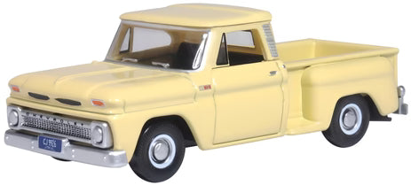 Oxford Diecast 87CP65007 HO Scale Chevrolet Stepside Pick Up 1965 Yellow Model Car