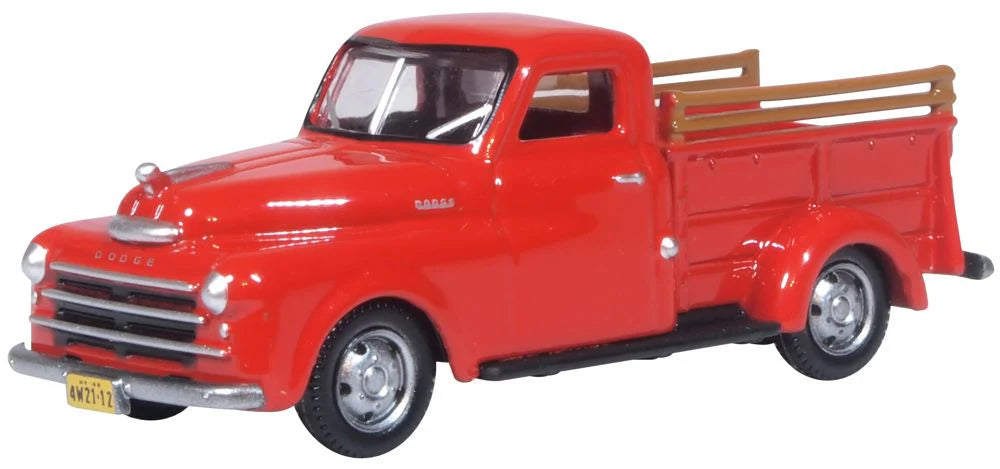 Oxford Diecast 87DP48001 HO Scale 1948 Dodge B-1B Pickup Truck - Assembled, Red