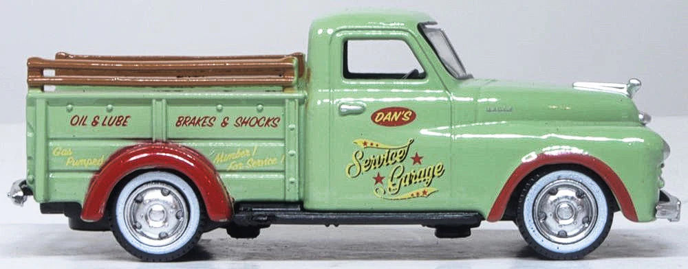 Oxford Diecast 87DP48003 HO Scale 1948 Dodge B-1B Pickup Truck - Assembled, Dans Service Garage