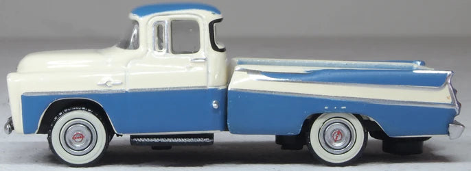 Oxford Diecast 87DP57005 HO Scale 1957 Dodge D100 Sweptside Pick Up Ice Blue/Glacier White