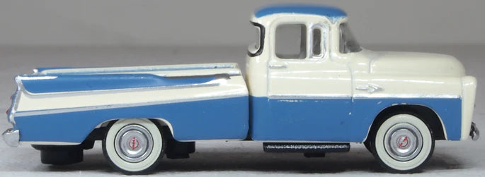Oxford Diecast 87DP57005 HO Scale 1957 Dodge D100 Sweptside Pick Up Ice Blue/Glacier White