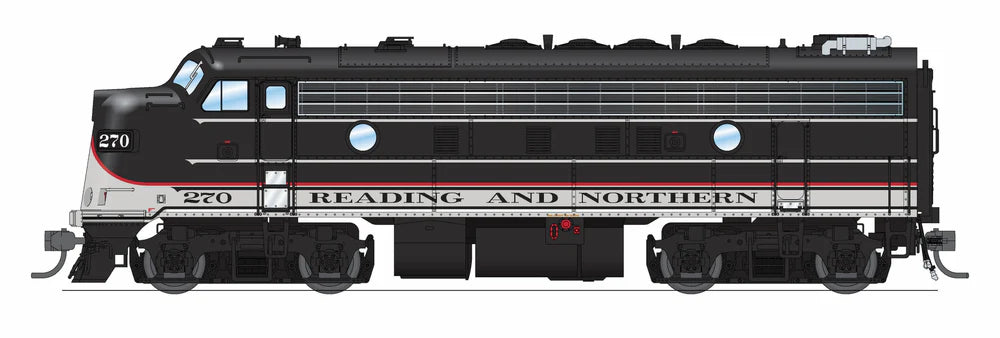 Broadway Limited 9706 HO Scale EMD F9A Diesel Locomotive, Modern Excursion Appearance Reading and Northern #270 Paragon4 Sound/DC/DCC
