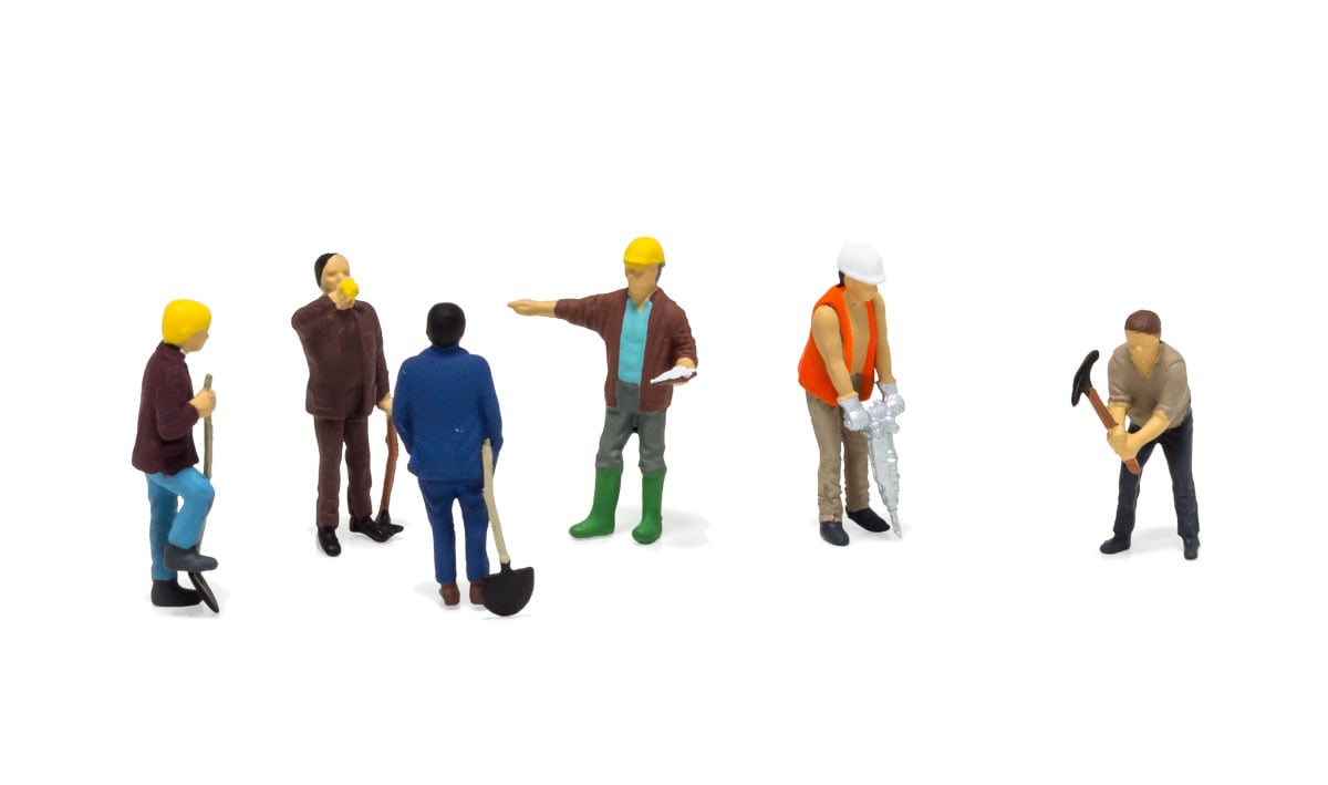 Woodland Scenics A1850 HO Scale Road Crew Scenic Accents (6 pcs)