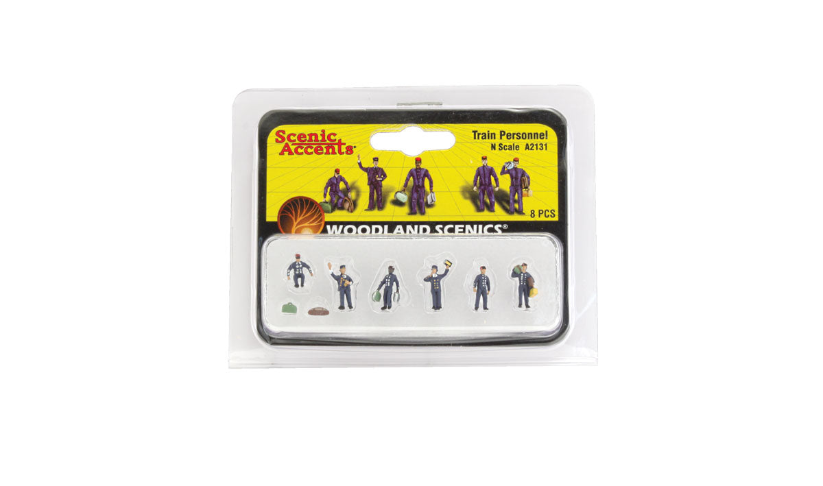 Woodland Scenics A2131 N Scale Train Personnel Scenic Accents (8 pcs)