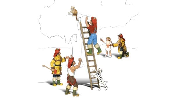 Woodland Scenics A2151 N Scale Firemen to the Rescue (8 pcs)