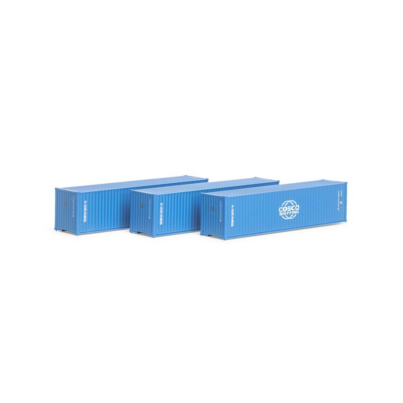 Athearn 17436 N Scale, 40' Container 3 Pack, Cosco Shipping