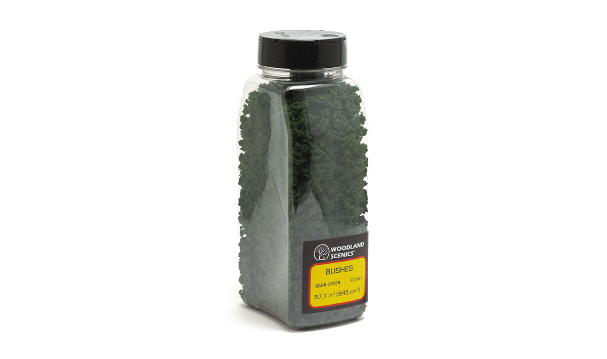 Woodland Scenics FC1647 MULTI Scale Bushes Dark Green Shaker